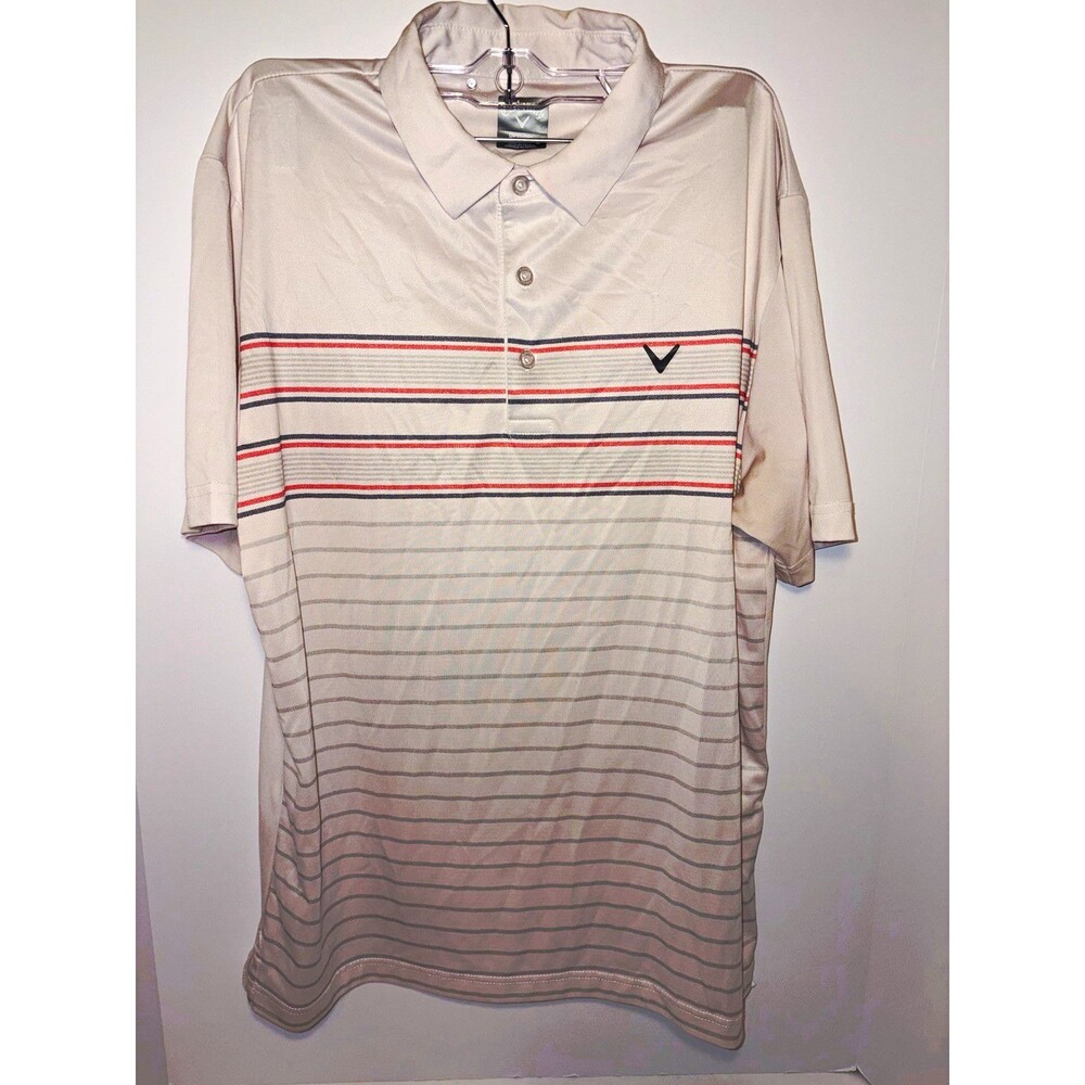 Callaway polo - M, discoloration after wash; needs treatment. L- 28” W - 18”